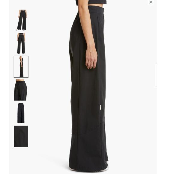 NWOT NIKE Collection High-waisted Wide-leg Woven Grass Green Pant Size Small - Picture 7 of 13